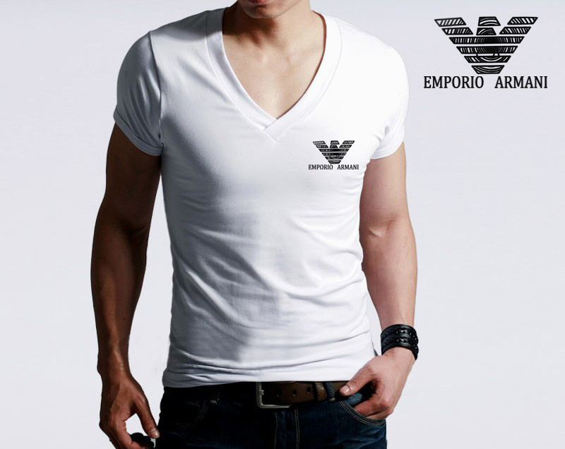 Armani V-neck T-shirts men-A1603V